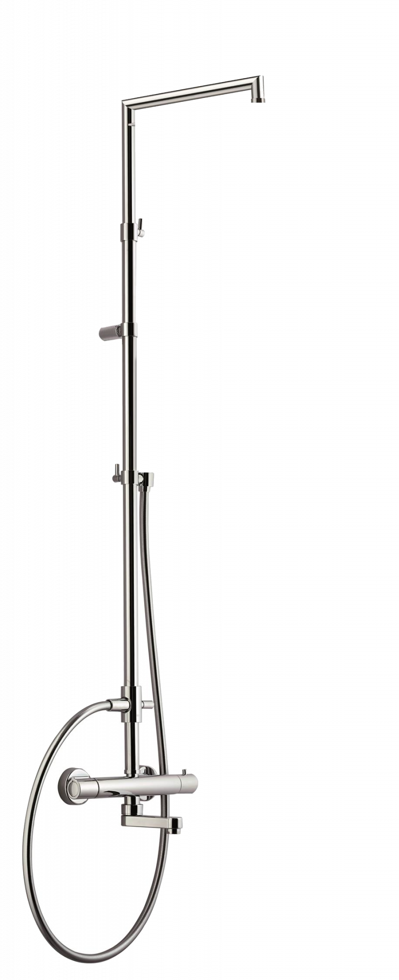 00-0970Q-CR CARIMALI Rigoletto Square телескопическая с одинарной душевой стойкой с изливом 