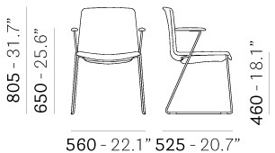 Pedrali Стул на санках с подлокотниками Tweet sun-id-1454557 - Вид №4