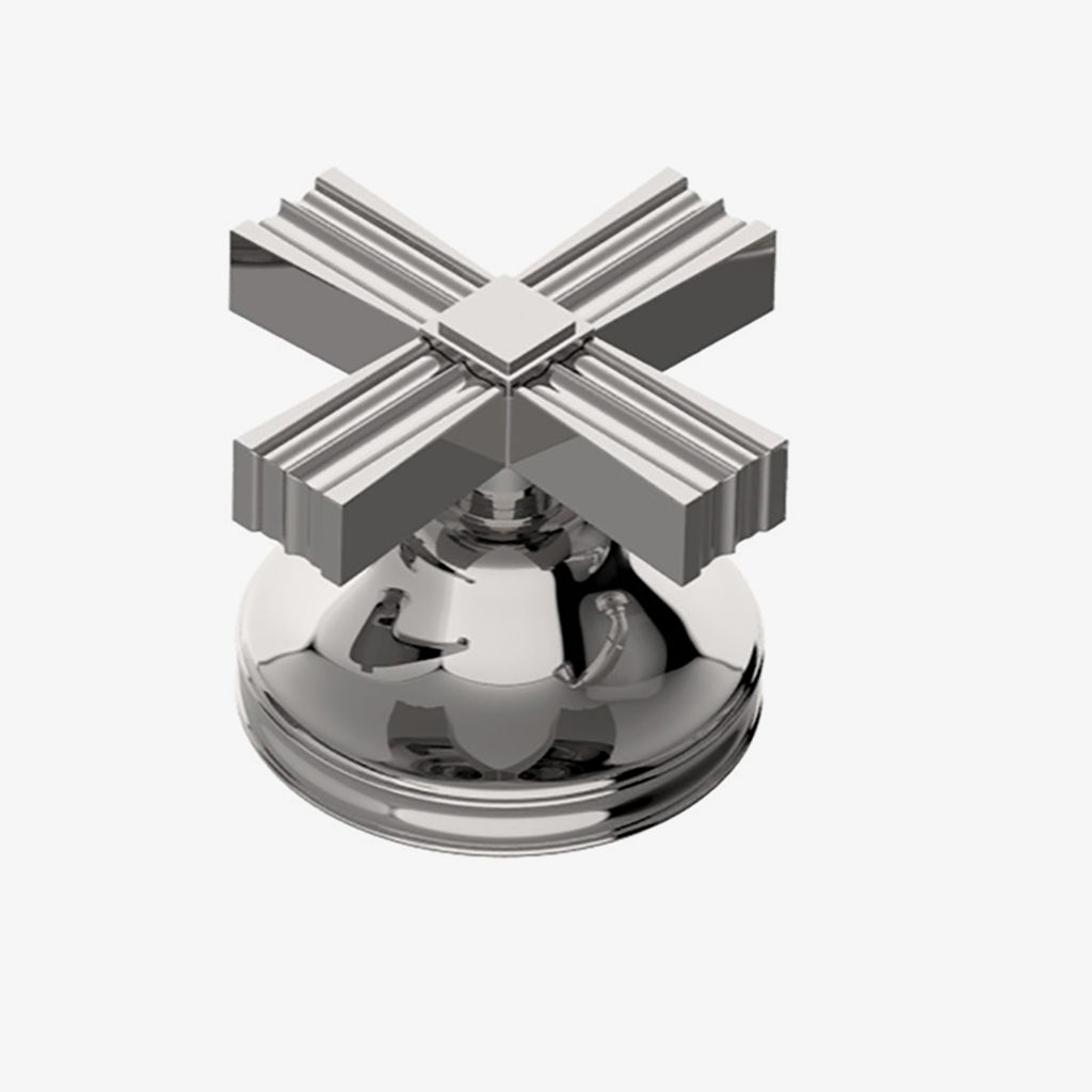 BDTF87 Скрытый низкопрофильный наполнитель для ванн Boulevard с ручным душем и металлическими поперечными ручками Waterworks - Вид №1