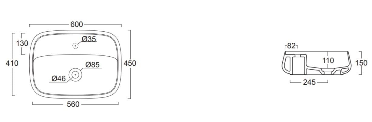 Керамическая раковина Alice Ceramica NUR ARCH-00001852 - Вид №13