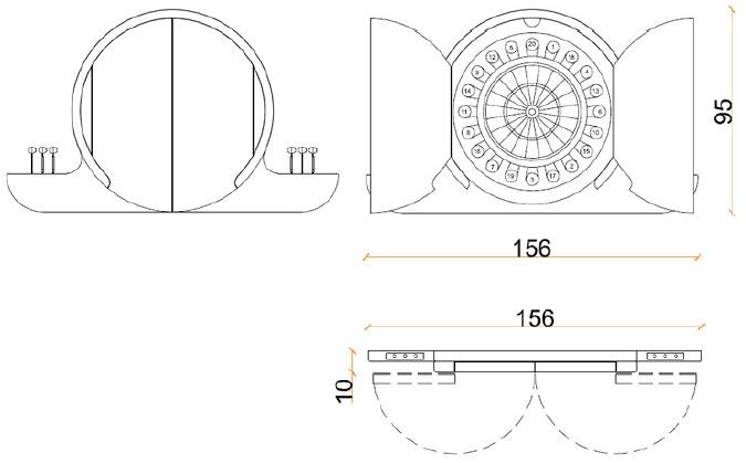 Vismara Design Шкаф для дартса Luxury entertainment sun-id-1383850 - Вид №5