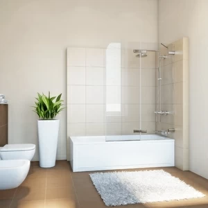 Шторка на ванну 90x160 GV-862A прозрачное стекло 6 мм GUTEWETTER TREND PEARL