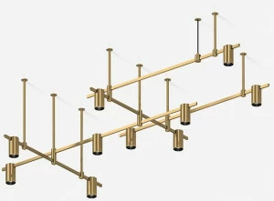 Centrsvet Освещение следа из сатинированной латуни Auroom