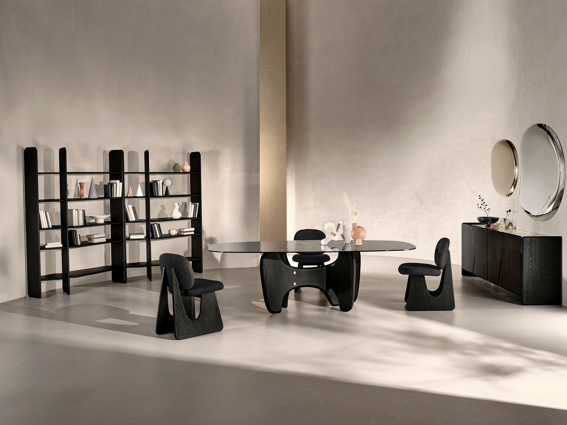 Обеденный стол из дерева и стекла Naturedesign Главная ARCH-00070205 - Вид №4