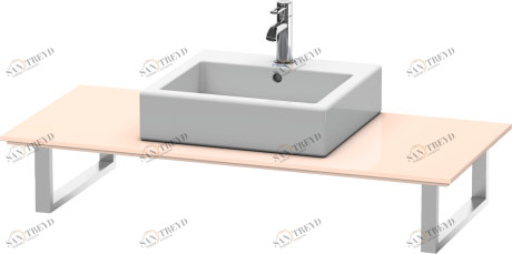 XL025C01010 Консоль для накладных раковин и встраиваемых умывальников, для пристенного варианта X-Large #XL025C 550 мм Абрикосово-жемчужный глянцевый лак Duravit