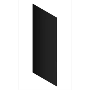 Стенка для душевой ширмы Domani-Spa Simple 1/4 круга 90x90 см 8 отверстий цвет черный