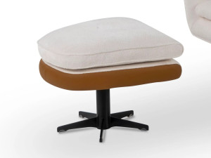 4-спицевая поворотная подставка для ног из ткани и кожи