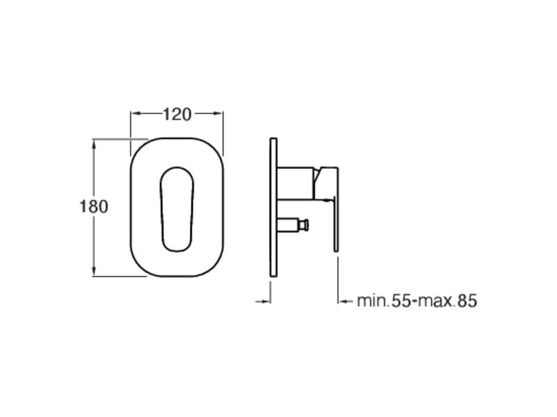 Однорычажный смеситель для душа с переключателем CRISTINA Rubinetterie OK@Y CRIOK659 ARCH-00078271 - Вид №2
