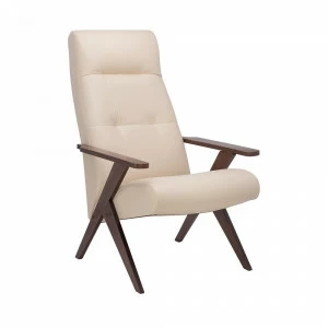 Кресло с деревянными подлокотниками орехLeset Tinto Polaris Beige IMPEX ДИЗАЙНЕРСКИЕ 00-3967039 Бежевый;коричневый