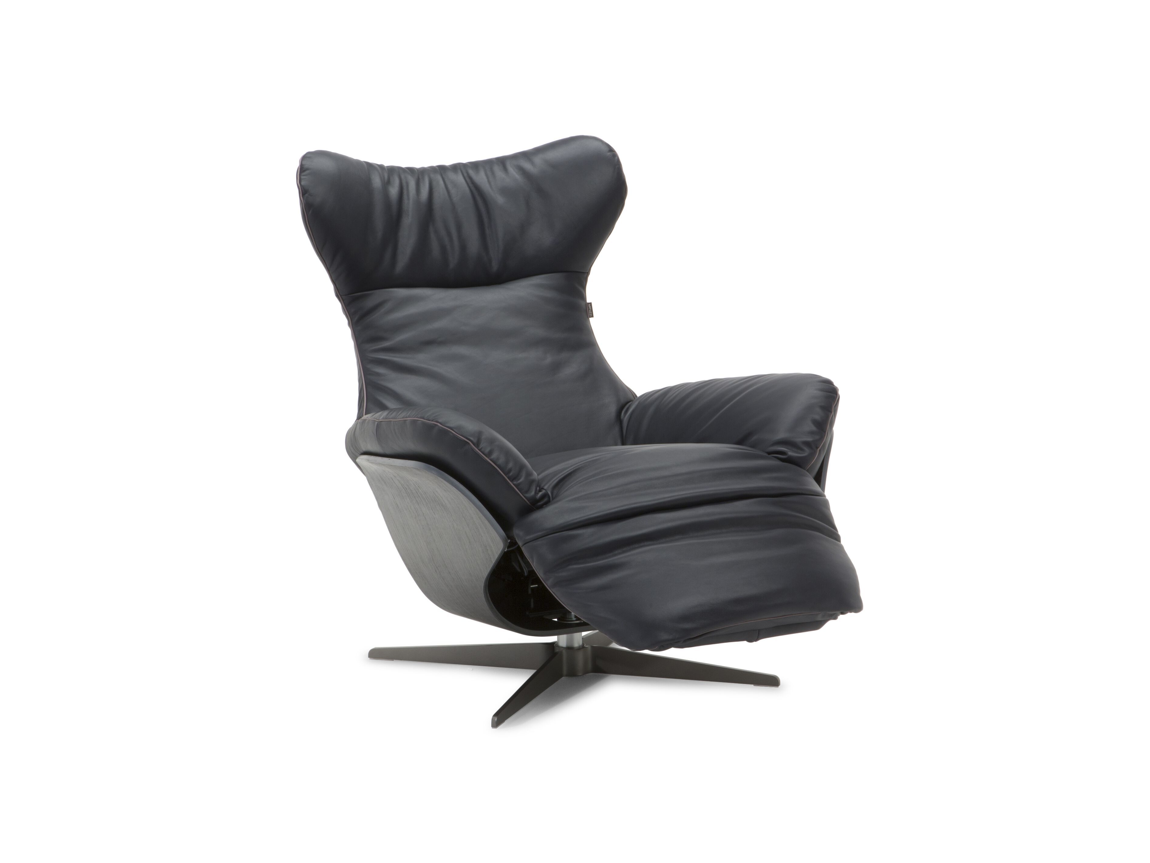 Кожаное вращающееся кресло с подставкой для ног Natuzzi Italia ILIA ARCH-00045700 - Вид №3