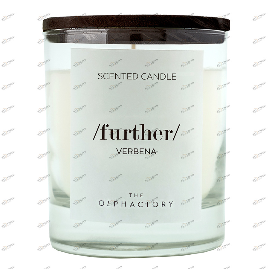 Свеча ароматическая The Olphactory Further Black "Вербена" AMBIENTAIR  00-3894987 Белый 