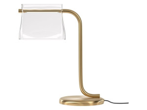 Латунная и стеклянная настольная лампа