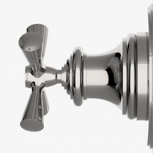 FR2T01 Облицовка двухходового переключающего клапана для термостата Foro с металлической поперечной ручкой Waterworks