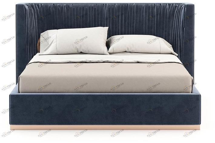 Laskasas Двуспальная кровать с мягким изголовьем Miuzza sun-id-1403181