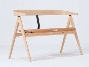 Gazzda Скамья из мягкой кожи со спинкой Ava