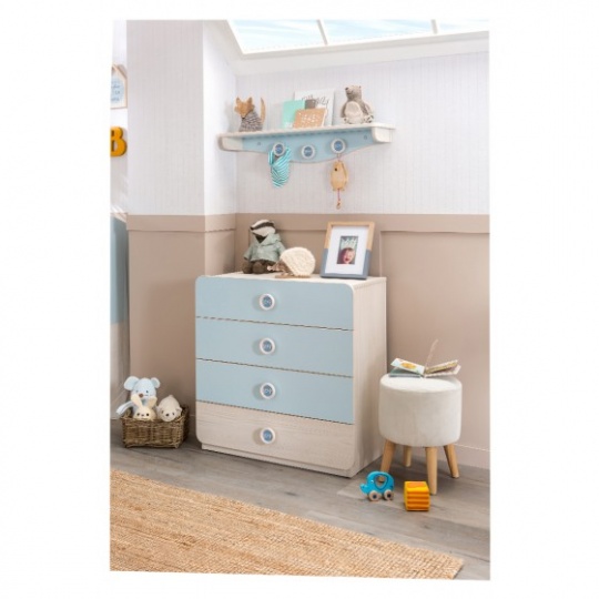 Полка с крючками детская голубая Baby Boy CILEK BABY BOY 00-3832483 Голубой Santreyd  - Вид №2