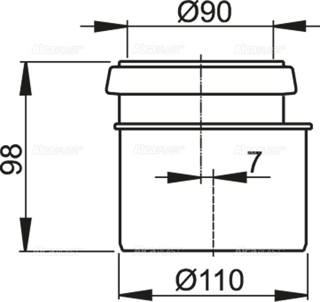 Соединитель комплект для DN90/110 ALCAPLAST M907 - Вид №1