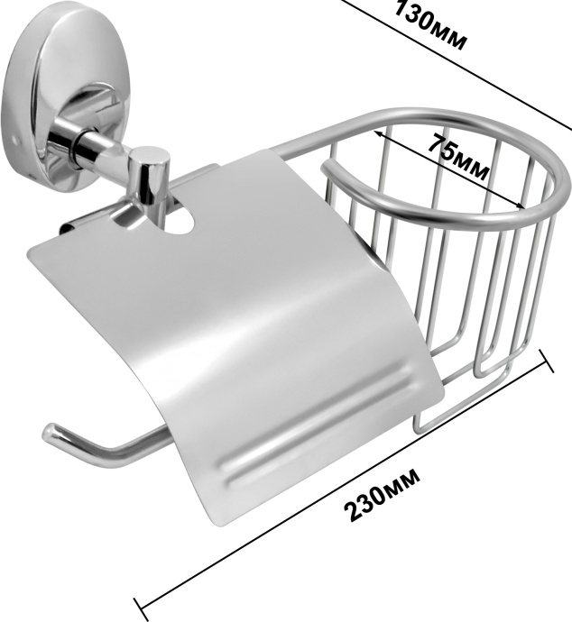 2512.006 Держатель для туалетной бумаги и держатель дезодоранта Solinne 16053 нержав сталь PUFF  - Вид №6