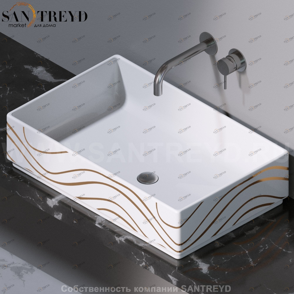 L620410G Накладная раковина на столешницу  прямоугольная A. e T. Italia Fly AeT ITALIA