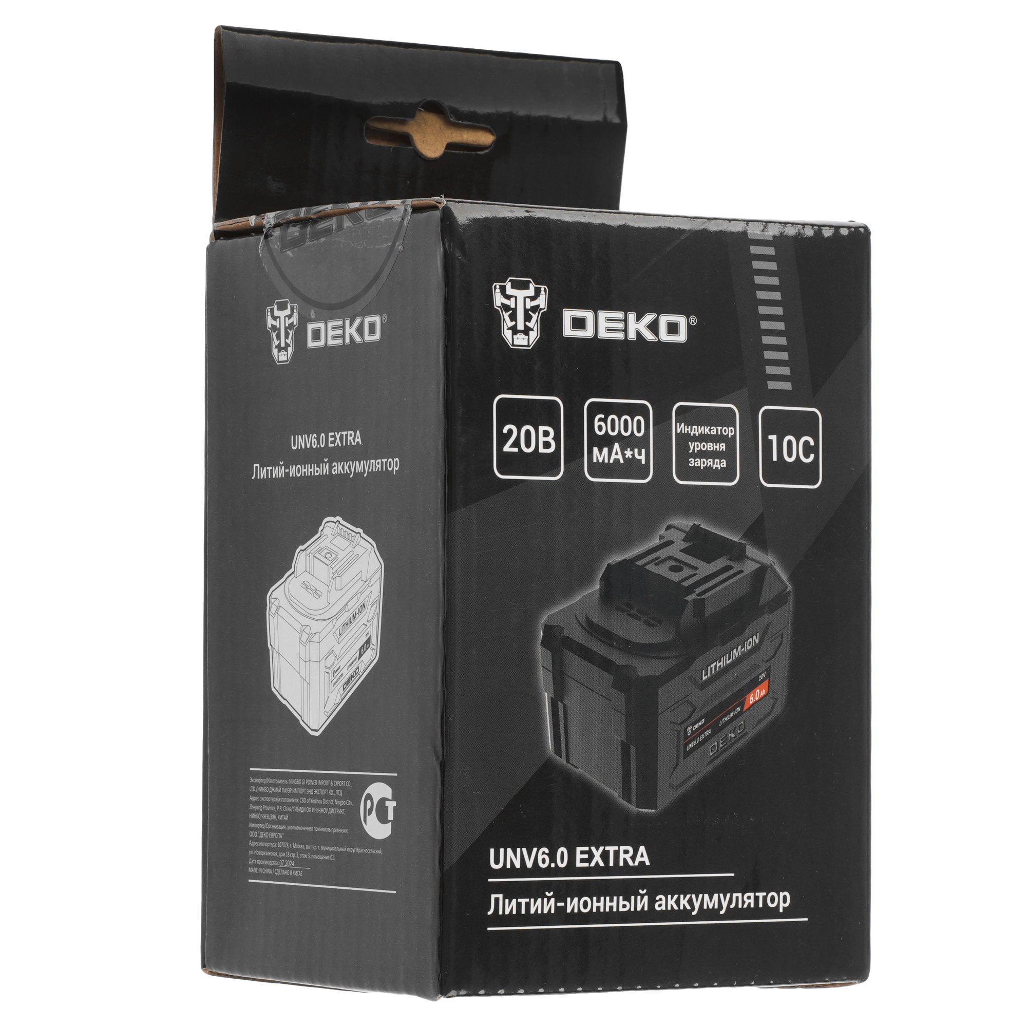 Аккумулятор DEKO UNV6.0 EXTRA UNV 20V 5607602 STDN-0011997 - Вид №5