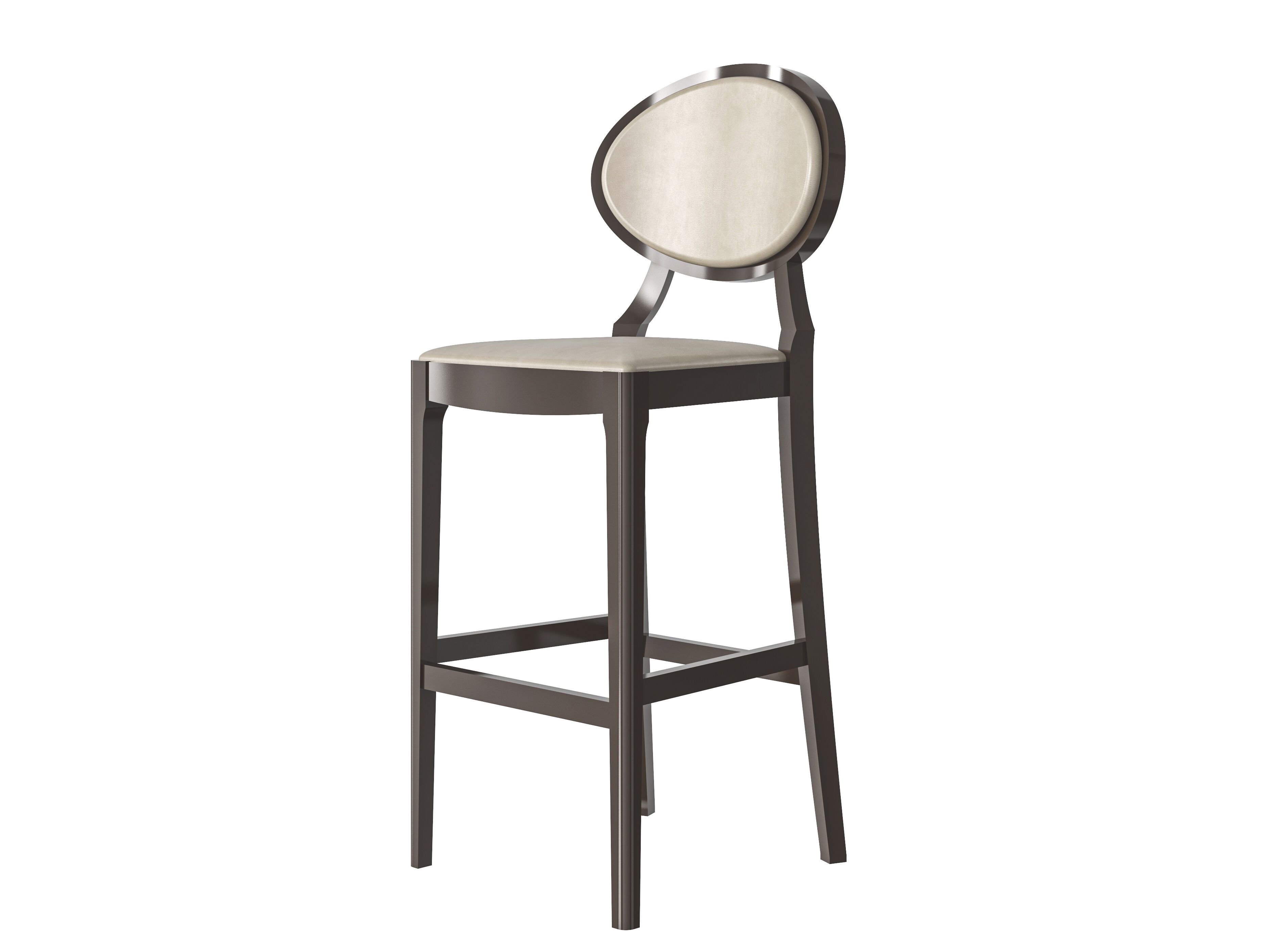 Высокий стул из бука со спинкой Modenese Luxury Interiors ROUNDY ARCH-00098967 - Вид №1