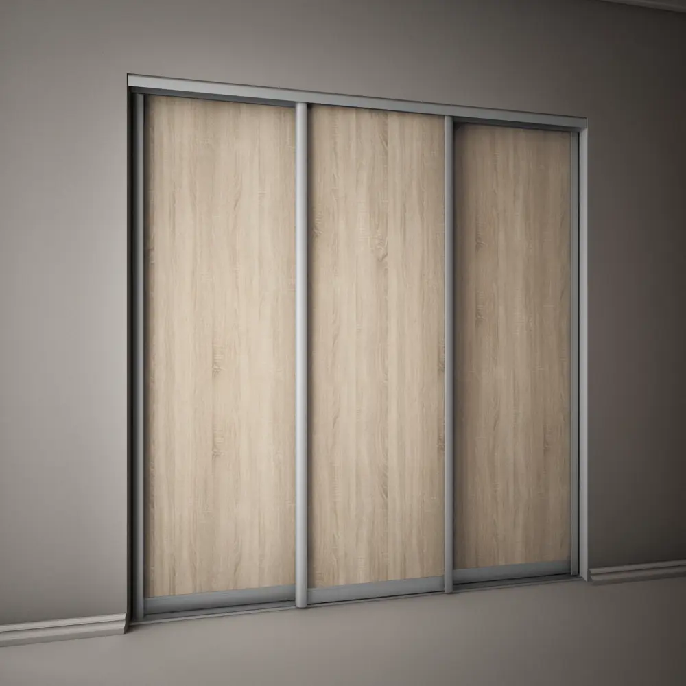 Дверь-купе Spaceo 2455x604 мм высота проема 2500 мм ЛДСП цвет акация светлая Spaceo home STLM-2209131 - Вид №3