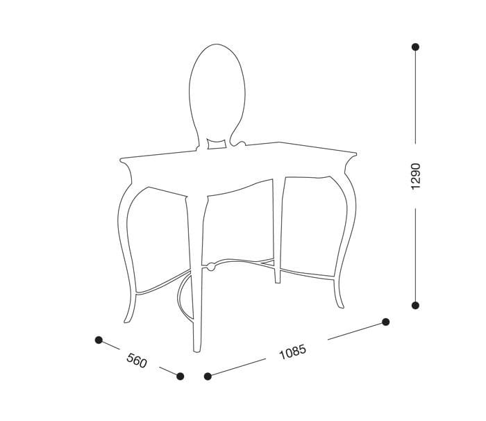 Мебель для туалетных принадлежностей из красного дерева Gentry Home MELROSE ARCH-00135542 - Вид №4