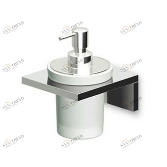 ZAC415 Настенный диспенсер с тарой из матового стекла. Zucchetti Aguablu 