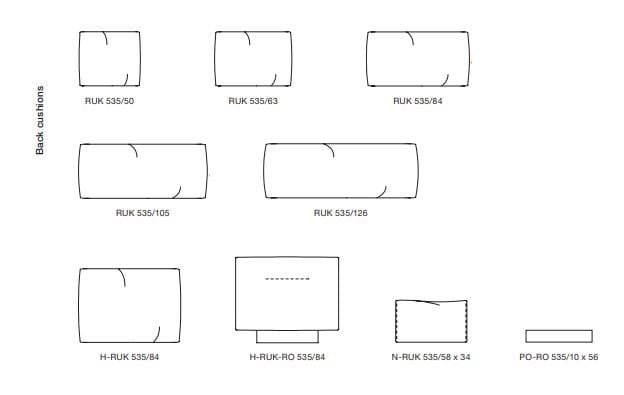 Угловой диван из ткани Rolf Benz Rolf Benz 535 LIV ARCH-00113759 - Вид №5
