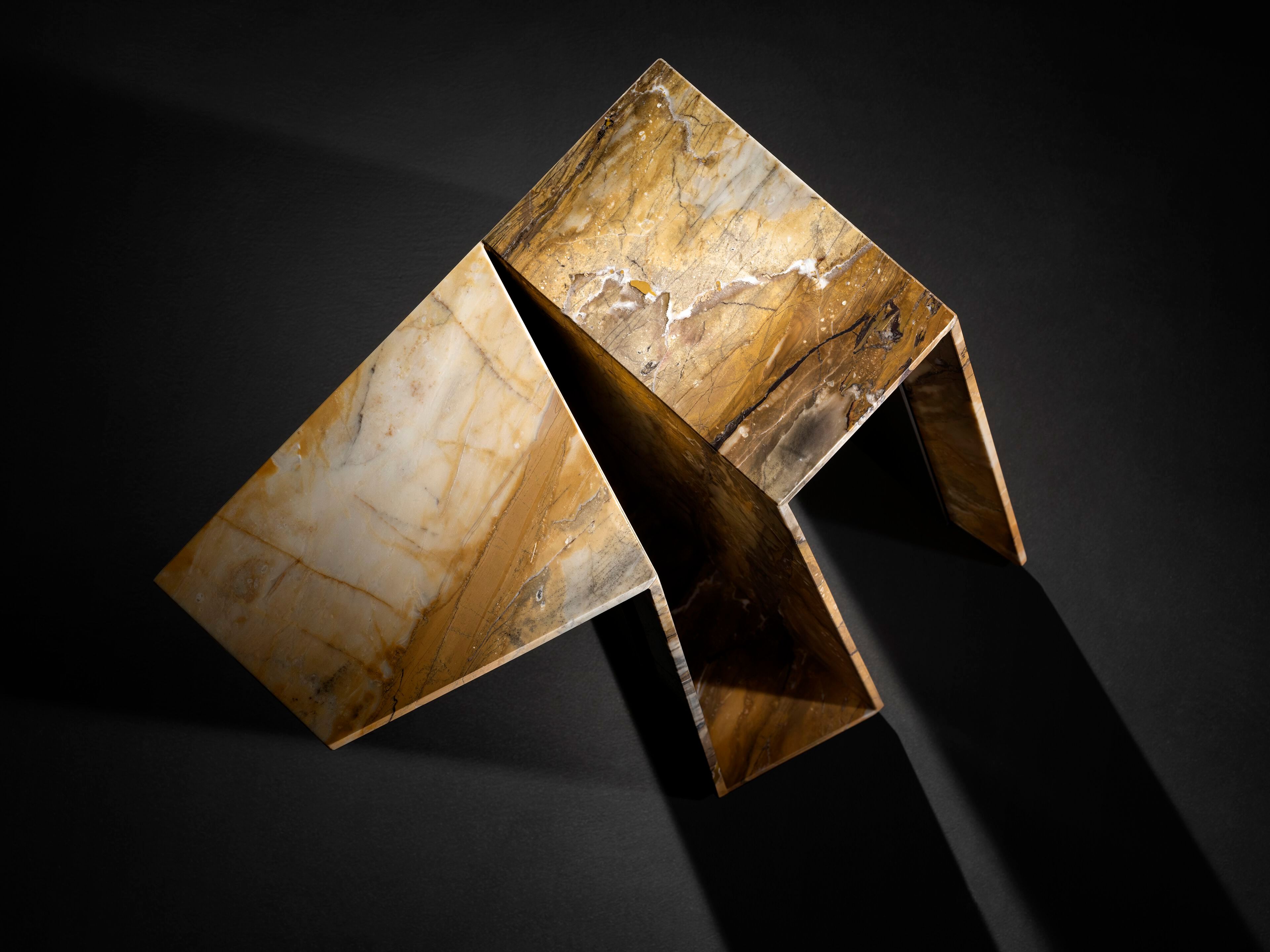 Журнальный столик из олова и камня Henge ORIGAMI ARCH-00109865 - Вид №2