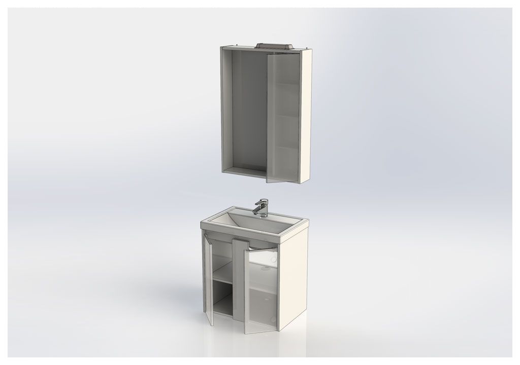 Мебель для ванной Aquanet Клио 60 дуб кантри/белый 00196487 - Вид №6