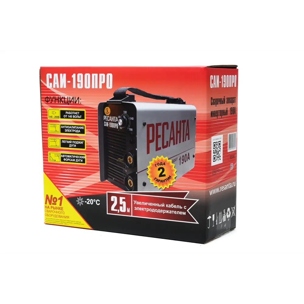 Инверторный сварочный аппарат Ресанта САИ-190ПРО профессиональный 190А 84421214 STLM-0049787 - Вид №9