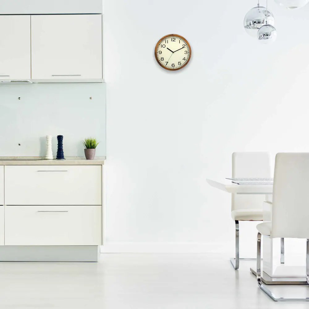 Часы настенные Apeyron Nature круглые пластик цвет коричневый бесшумные ø30 см Часы открытого типа с корпусом под дерево STLM-2022708 - Вид №3