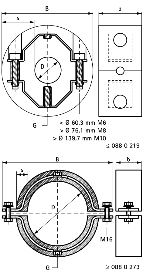 0880133 Крепление для труб  BISOFIX® 88 Термоизоляционные хомуты для изолированных труб WALRAVEN  - Вид №1