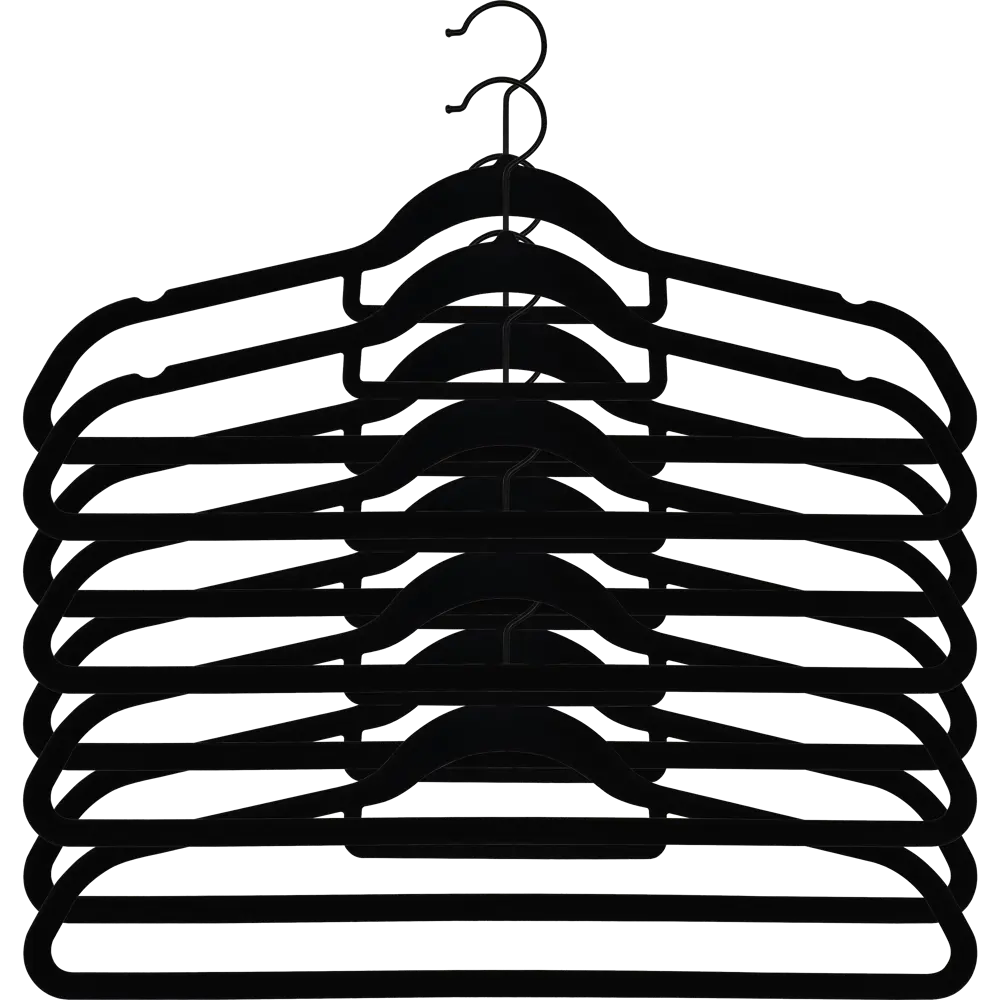 Плечики для одежды 45 см пластик цвет черный 8 шт Santreyd STLM-2042750