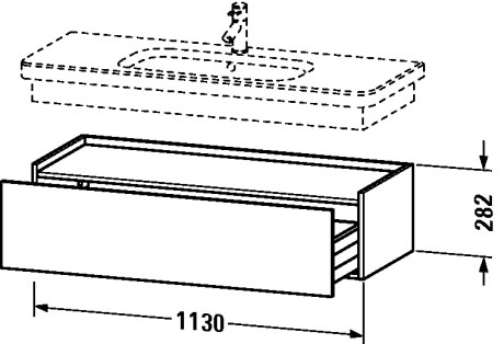DS628307575 DuraStyle Шкафчик Лен, декор Duravit - Вид №1