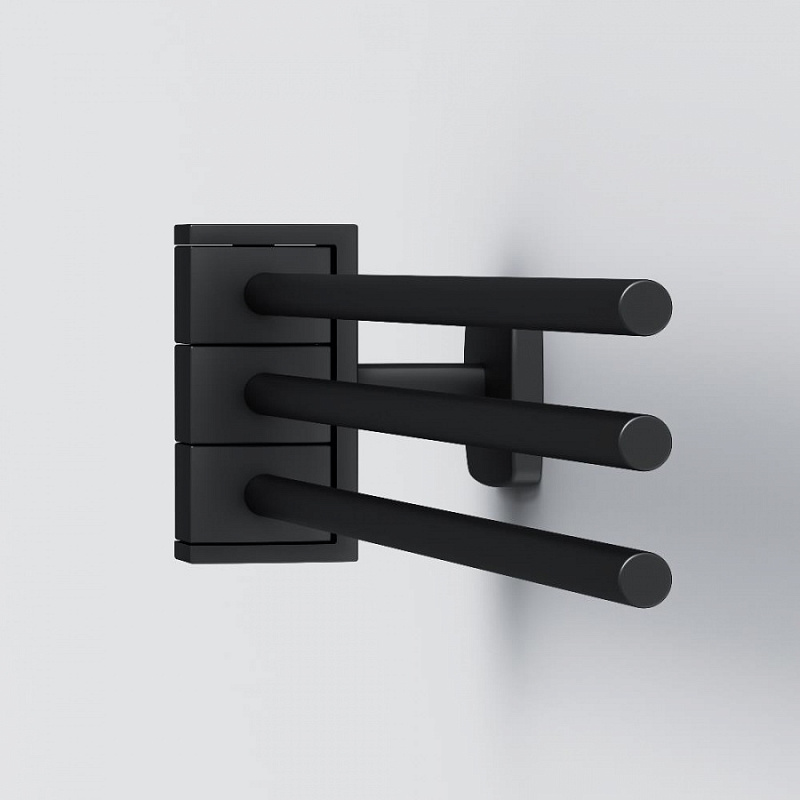 A9032722 Тройная вешалка-вертушка для полотенец черная AM.PM Gem - Вид №2