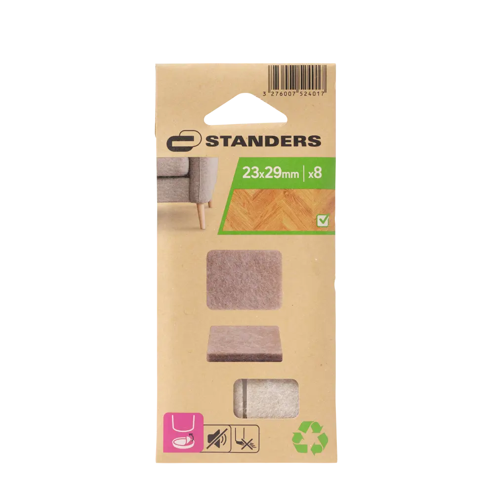 Накладки Standers 23x29 мм, фетр, 8 шт STLM-2161435 - Вид №3