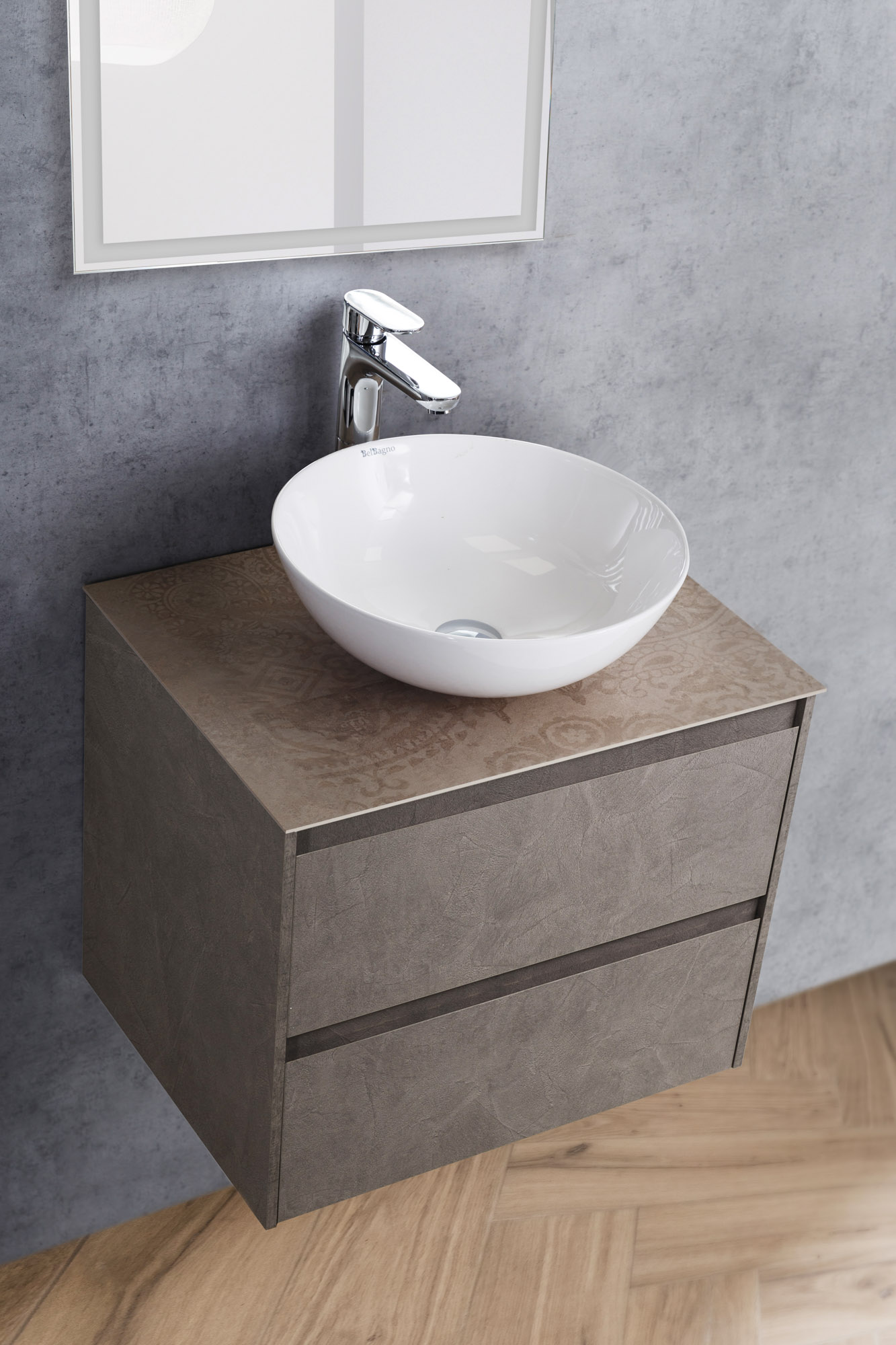 Мебель для ванной BelBagno KRAFT-600-2C-SO-PG  - Вид №3