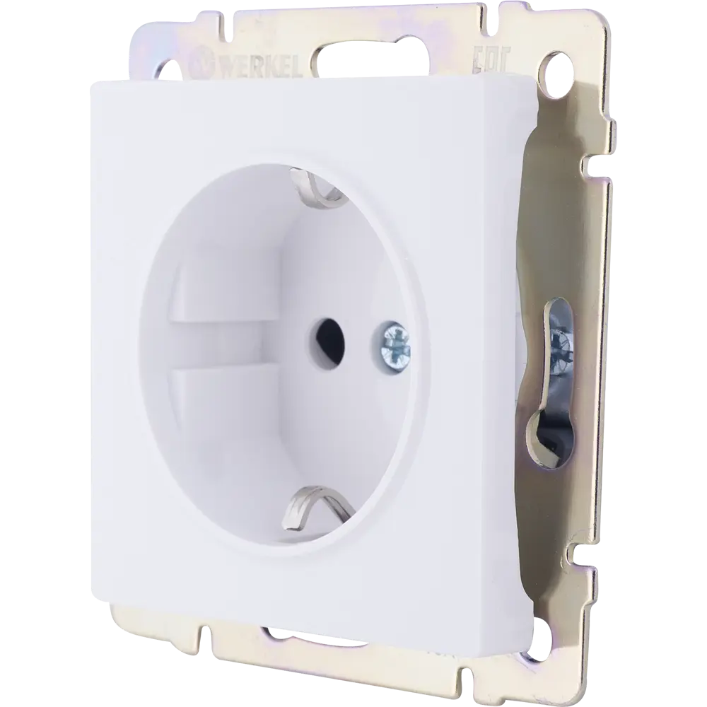 Розетка встраиваемая Werkel с заземлением цвет белый 10 шт Встраиваемые механизмы STLM-2186524 - Вид №2