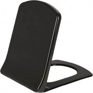 KC1603.01.1400E Крышка дуропласт с микролифтом LARA ЧЕРНАЯ МАТОВАЯ Creavit Lara