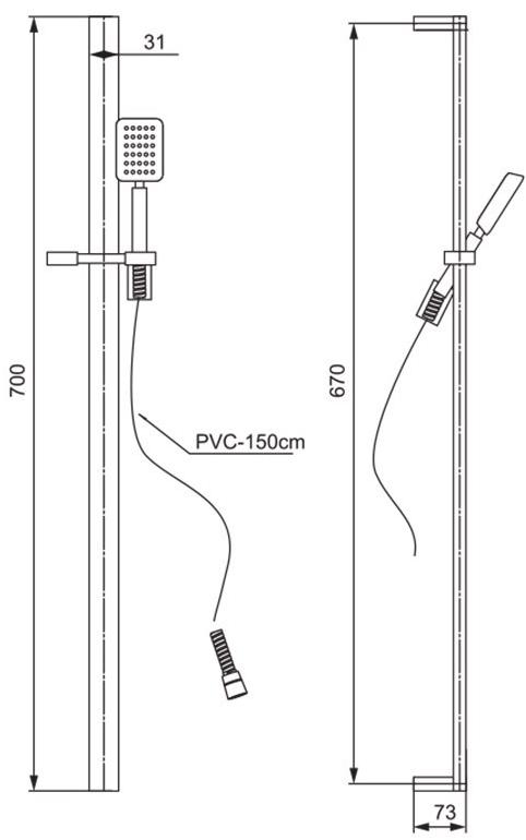 Paini Ravenna RVCR121 душевой гарнитур  - Вид №3