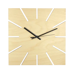 Часы настенные Troykatime Минимализм квадратные дерево цвет бежевый бесшумные ø29 см