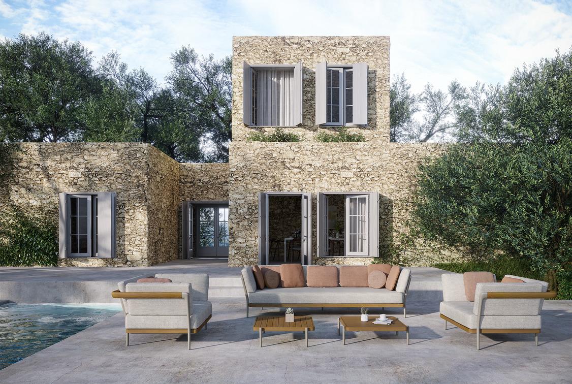 1 мест. teak nero черный Manutti Flex MNST505 - Вид №4