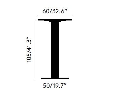 Высокий круглый мраморный стол Tom Dixon Tube ARCH-00014189 - Вид №5