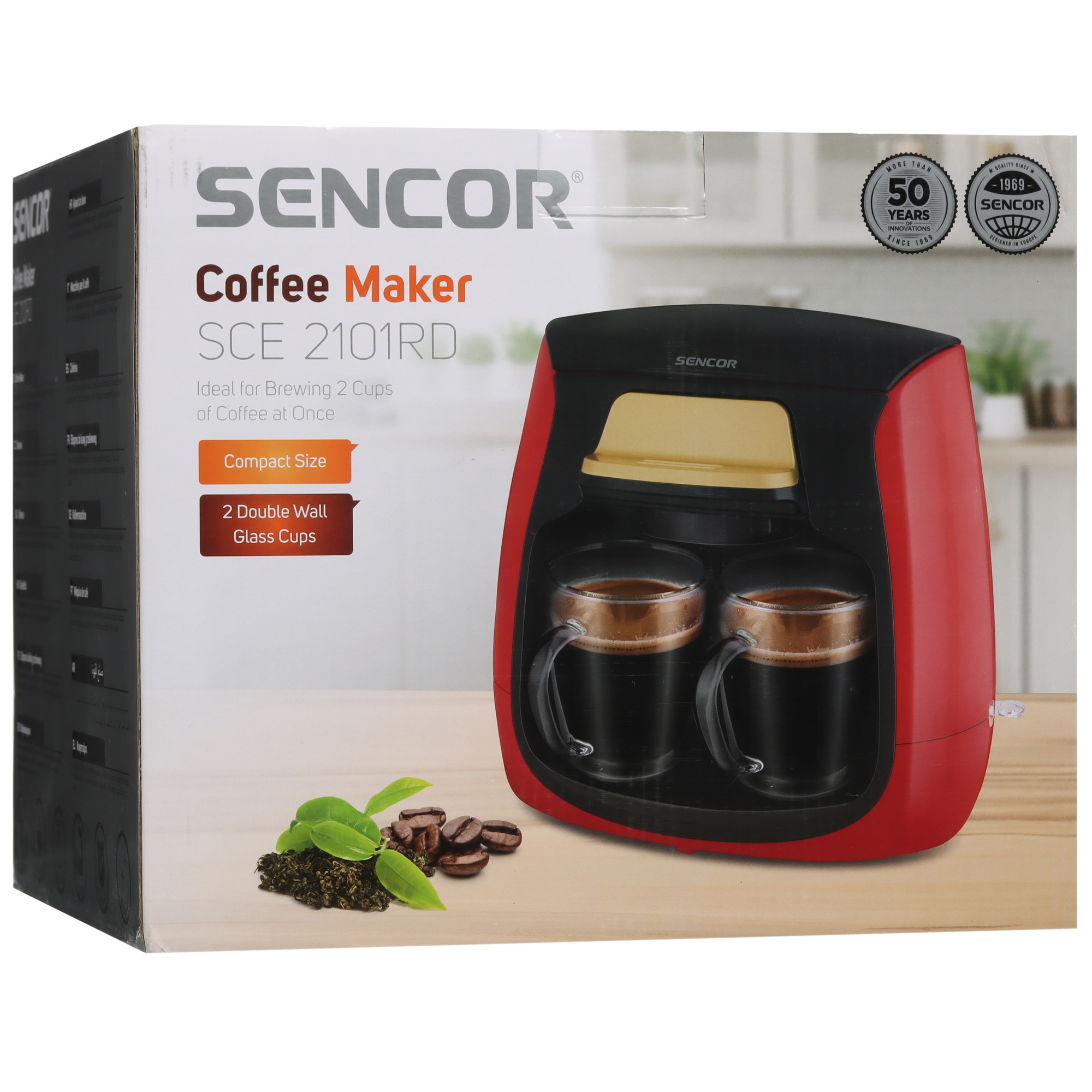 5354836 Кофеварка капельная Sencor SCE 2101RD красный STDN-0052708 - Вид №9