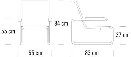 Thonet Санки из воловьей кожи с подлокотниками S 35 sun-id-1381306 - Вид №1