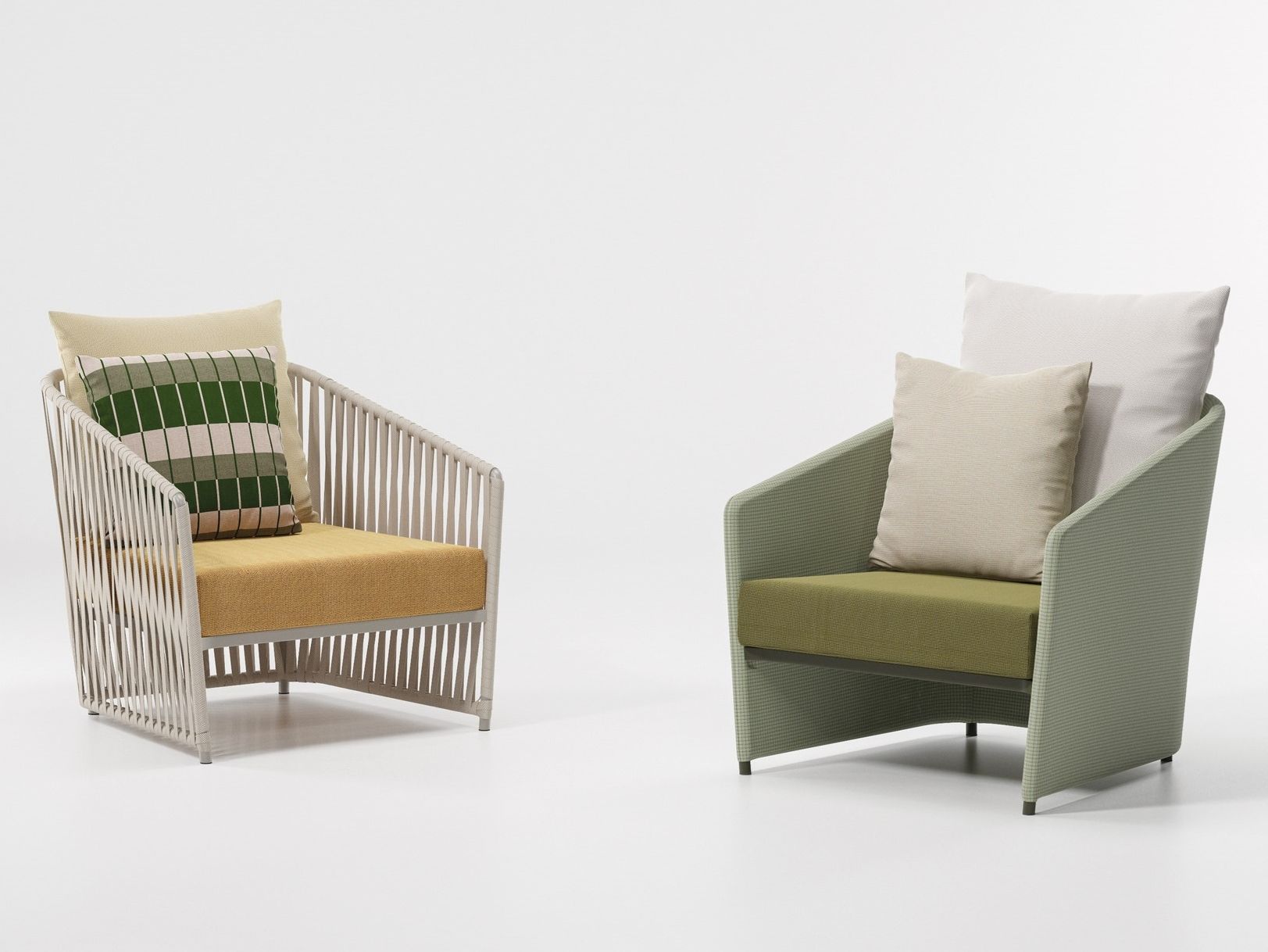 Мягкое тканевое садовое кресло с подлокотниками Kettal Bitta Lounge ARCH-00153271