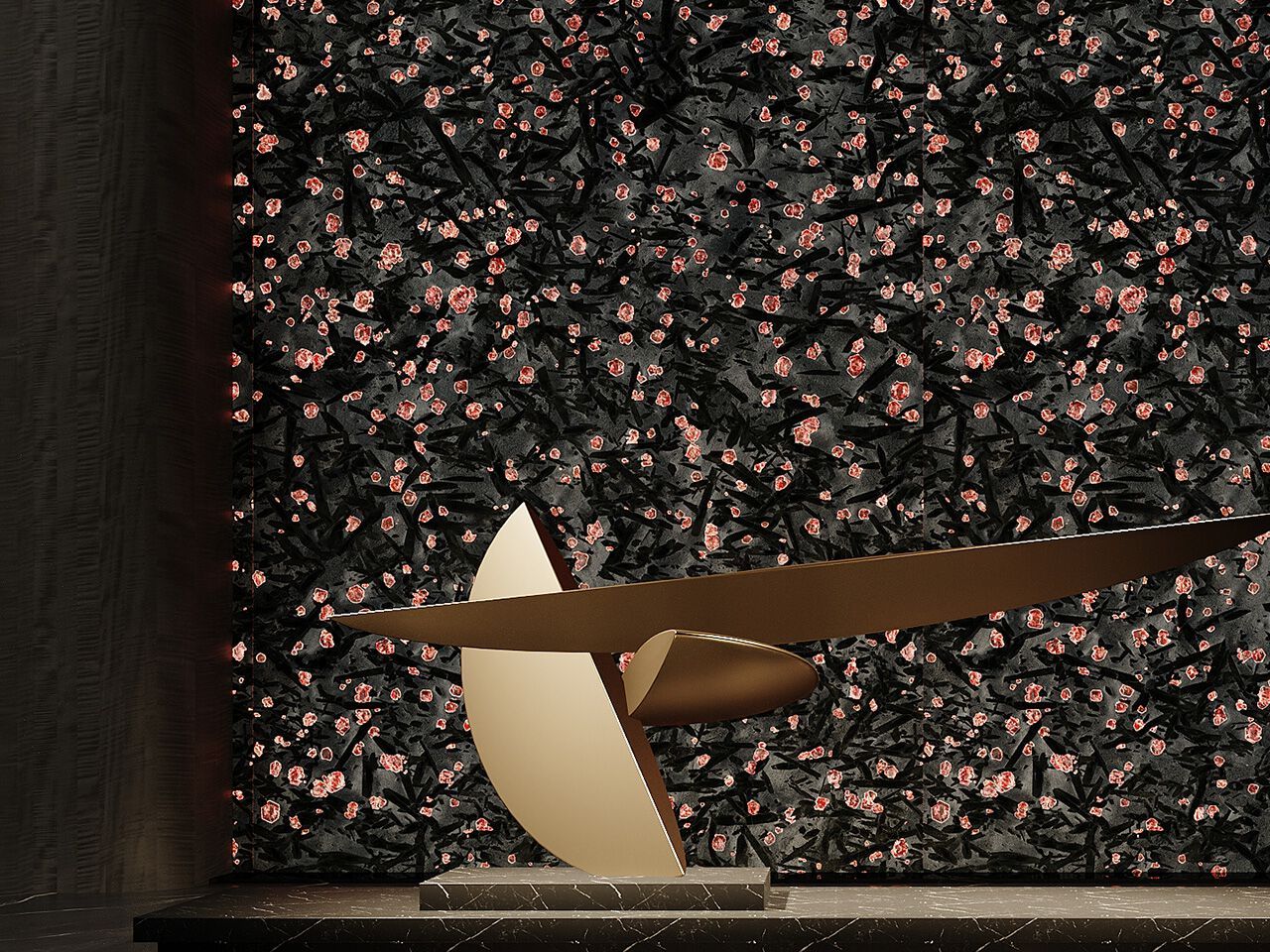 Пол / облицовка керамогранита с эффектом камня GANI MARBLE TILES ROSE NOTTE LUMOS ARCH-00074323 - Вид №1