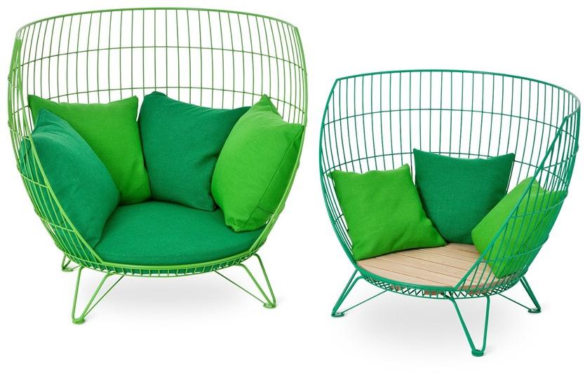 Nola Industrier Кресло из нержавеющей стали с высокой спинкой Basket sun-id-1507288 - Вид №7